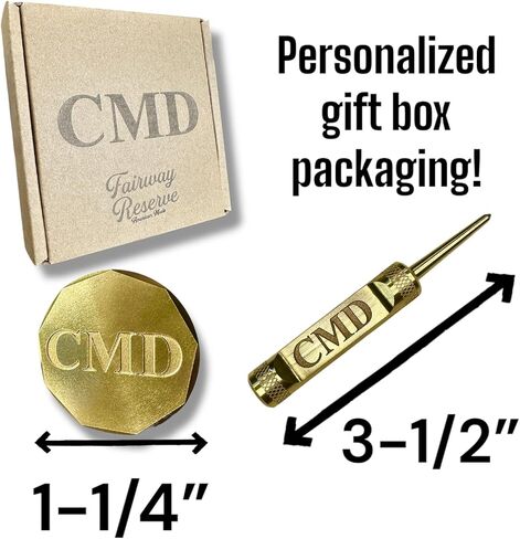 علامة لعبة Golf Ball Marker & Golf Divot Tool - النحاس الصلبة ، وملحقات الجولف المخصصة 100 ٪ من الولايات المتحدة الأمريكية للرجال والهدايا المثالية لاعبي الغولف (بدون فتحات زجاجة) in Saudi Arabia