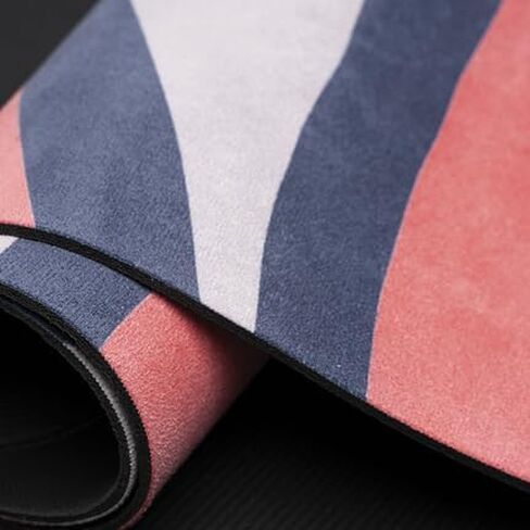 Forest Retreat: Microfiber Rubber Yoga Mat | Pink Hue Slender Trees Tranquil Woodland Clearing | Harmony Mind and Body Fitness Accessory 24" x 68" in Saudi Arabia