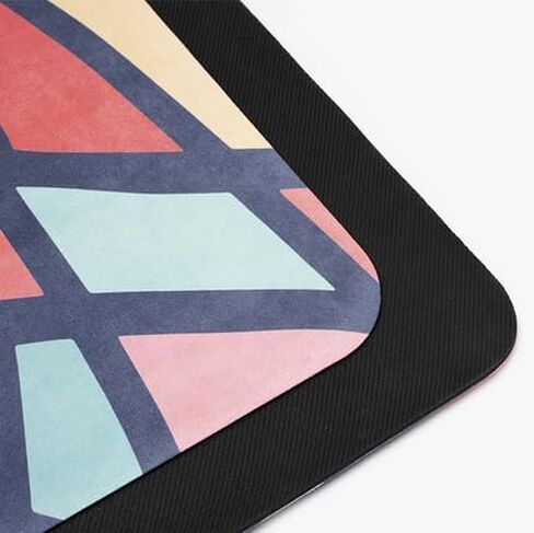 Forest Retreat: Microfiber Rubber Yoga Mat | Pink Hue Slender Trees Tranquil Woodland Clearing | Harmony Mind and Body Fitness Accessory 24" x 68" in Saudi Arabia