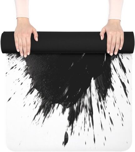 دائرة الانسجام: Microfiber Rubber Yoga Mat | مجردة العين جذابة الطلاء | Harmony Mind and Body Fitness Accessory 24 "× 68" in Saudi Arabia