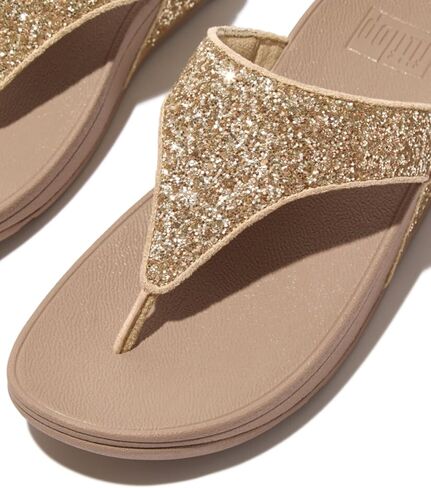 FitFlop women's Lulu Glitter Toe-Post Sandals Wedge in Saudi Arabia