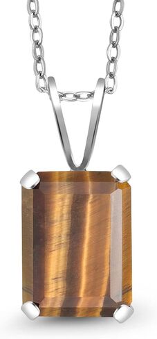 Gem Stone King 925 Sterling Silver London Blue Topaz Pendant Necklace For Women (2.30 Cttw, Emerald Cut 9X7MM, Gemstone Birthstone with 18 Inch Silver Chain) in Saudi Arabia
