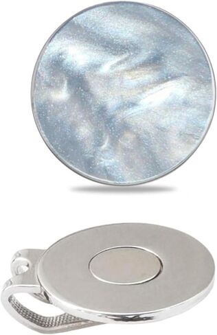 Magnetic, Pearlized Golf Ball Marker. 1 Inch. (Pearl, With Hat Clip) in Kuwait