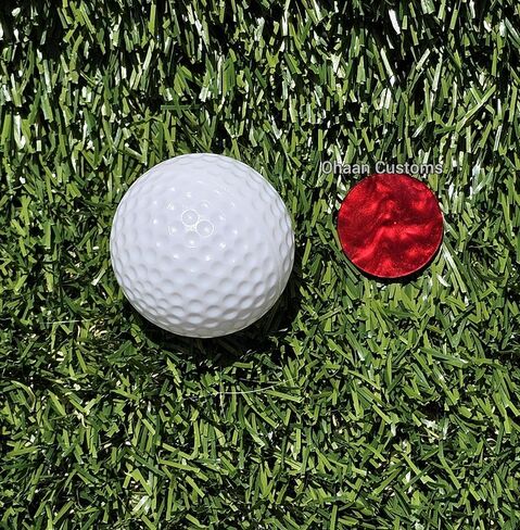 Magnetic, Pearlized Golf Ball Marker. 1 Inch. (Pearl, With Hat Clip) in Kuwait
