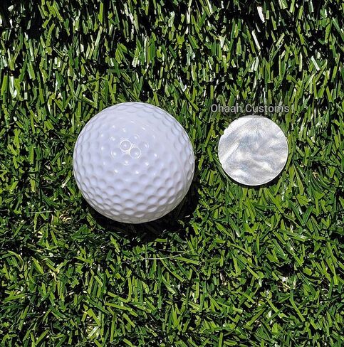 Magnetic, Pearlized Golf Ball Marker. 1 Inch. (Pearl, With Hat Clip) in Kuwait