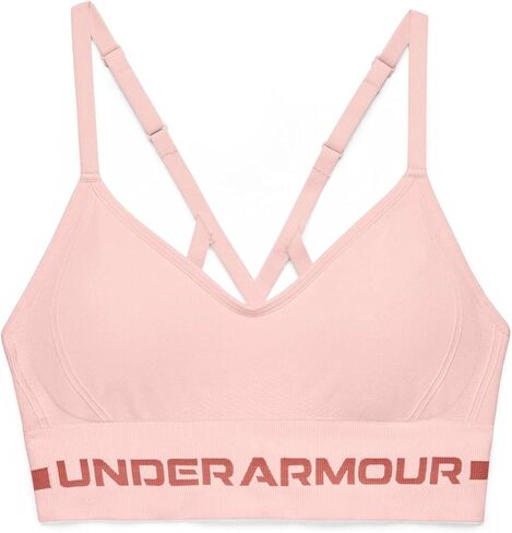 Under Armour Women's Seamless Low Impact Long Sports Bra , (811) Coho / / Cinna Red , Large in Saudi Arabia