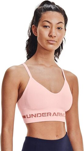 Under Armour Women's Seamless Low Impact Long Sports Bra , (811) Coho / / Cinna Red , Large in Saudi Arabia