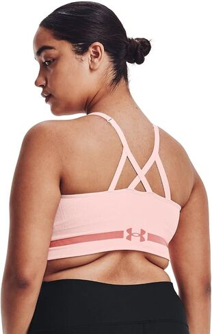 Under Armour Women's Seamless Low Impact Long Sports Bra , (811) Coho / / Cinna Red , Large in Saudi Arabia
