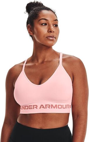 Under Armour Women's Seamless Low Impact Long Sports Bra , (811) Coho / / Cinna Red , Large in Saudi Arabia
