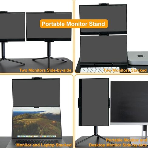 iPad Stand for Desk Tablet Holder Portable Monitor Stand 18.5 inch with Super Wide Clamp Swivel Tilt Ball Joint Telescopic Pole and Foldable Tripod for 6.5-18.5" Monitor Kindle FL11C in Saudi Arabia