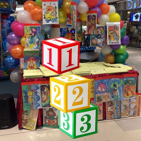 Kolldenn 6 Pcs Back to School Balloon Box Decorations, Preschool Kindergarten Graduation Decoration Include Composition Notebook Pencil Crayon Theme for Classroom Party Graduation Photo Booth Props in Saudi Arabia
