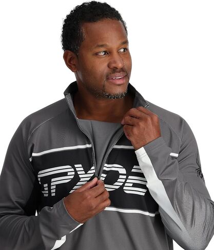 Spyder Men's Paramount Zip T-Neck Mid-Layer Mens in Saudi Arabia