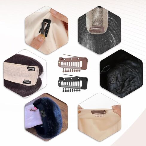 16pcs 10-Teeth Wig Clips to Secure Wig No Sew,Clips for Hair Extensions Invisible Strong Hijab Pins Chunni Clip for Woman Veil Hair Extensions Hairpieces in Saudi Arabia