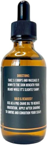Premium Beard Growth Oil for Black Men –Thickens patchy beards, softens coarse hair & fights razor bumps with jojoba mint and tea-tree oils. 3-in-1 Beard scalp and face Moisturizer (2 oz.) in Saudi Arabia
