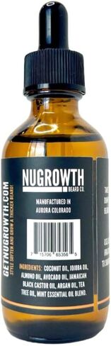 Premium Beard Growth Oil for Black Men –Thickens patchy beards, softens coarse hair & fights razor bumps with jojoba mint and tea-tree oils. 3-in-1 Beard scalp and face Moisturizer (2 oz.) in Saudi Arabia