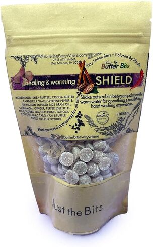 Cinnamon & Pepper lotion bars. Shield Butter Bits for dry skin. Single-serving hand cream. Organic. Vegan. Zero-waste (100JTB) in Saudi Arabia