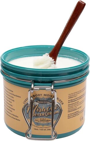 Miracle Butter Cream - 8oz. Skin/Hair Moisturizer, Quick Absorbing, Raw Vegan, Cold Pressed, Comes in 16 Scents, For Dry Skin and Eczema, Anti-Aging Formula in Saudi Arabia