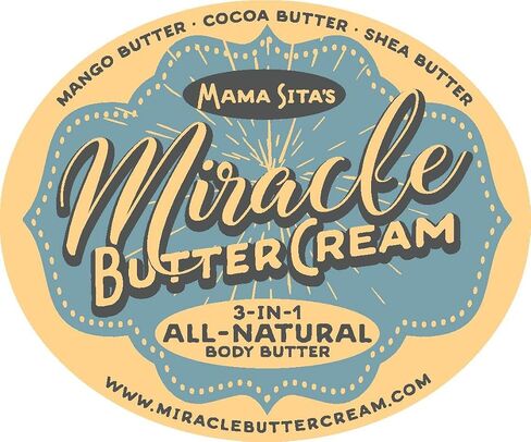 Miracle Butter Cream - 8oz. Skin/Hair Moisturizer, Quick Absorbing, Raw Vegan, Cold Pressed, Comes in 16 Scents, For Dry Skin and Eczema, Anti-Aging Formula in Saudi Arabia