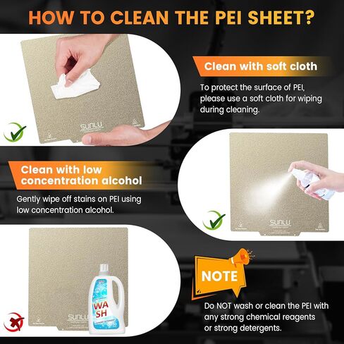 SUNLU 3D Printer Flexible Removable Magnetic Platforms，310*310mm(12.2*12.2 inch), 3D Printer Build Surface Heated Bed, For 99% FDM 3D Printer, 2 Pcs Magnetic Removeable Print Bed Sticker +1 Pcs Base in Kuwait