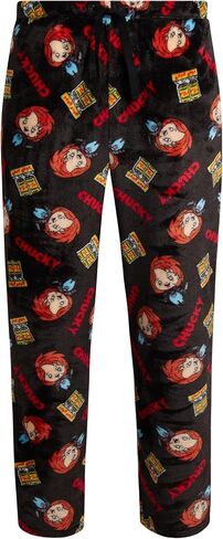 COCO BRANDS Chucky بنطال بيجامة رجالي مطبوع بالكامل مع حزام خصر مرن قابل للتعديل - ملابس نوم من الصوف الحريري in Saudi Arabia
