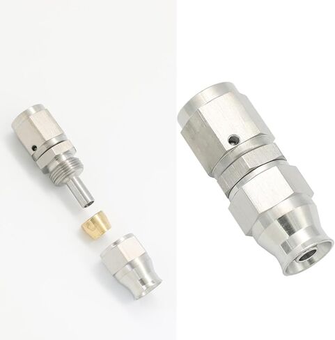 KRD PERFORMANCE Stainless Steel Straight Brake Clutch Fitting 3AN 3/8" x 24 Swivel Female Thread to AN3 PTFE Braided Hose End For Teflon Hose in Saudi Arabia