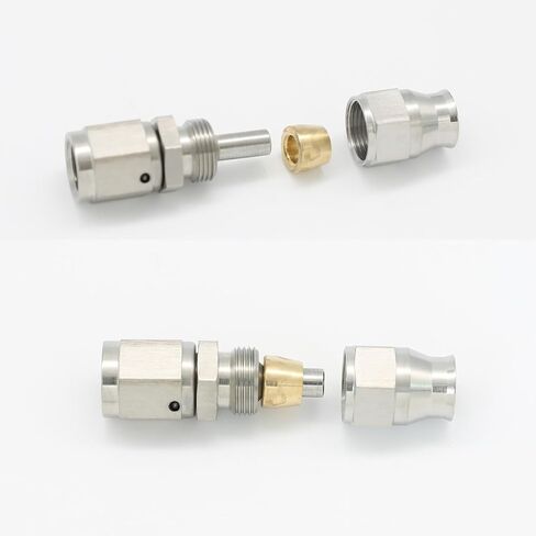 KRD PERFORMANCE Stainless Steel Straight Brake Clutch Fitting 3AN 3/8" x 24 Swivel Female Thread to AN3 PTFE Braided Hose End For Teflon Hose in Saudi Arabia