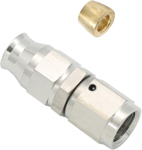 KRD PERFORMANCE Stainless Steel Straight Brake Clutch Fitting 3AN 3/8" x 24 Swivel Female Thread to AN3 PTFE Braided Hose End For Teflon Hose in Saudi Arabia