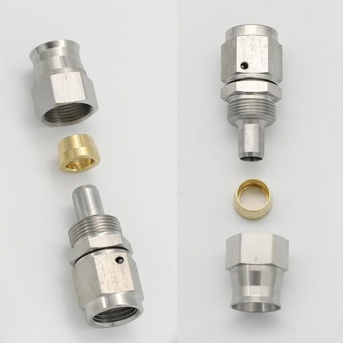 KRD PERFORMANCE Stainless Steel Straight Brake Clutch Fitting 3AN 3/8" x 24 Swivel Female Thread to AN3 PTFE Braided Hose End For Teflon Hose in Saudi Arabia