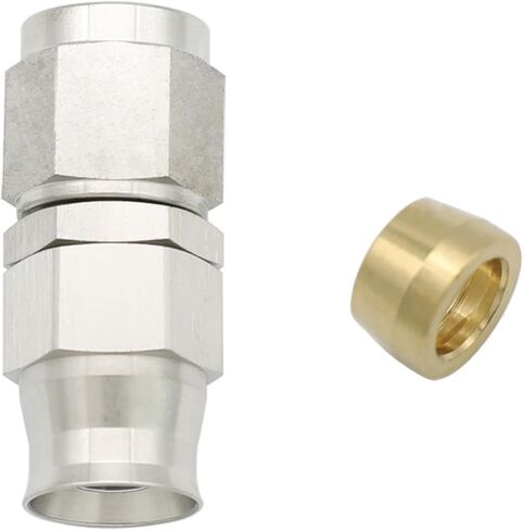 KRD PERFORMANCE Stainless Steel Straight Brake Clutch Fitting 3AN 3/8" x 24 Swivel Female Thread to AN3 PTFE Braided Hose End For Teflon Hose in Saudi Arabia