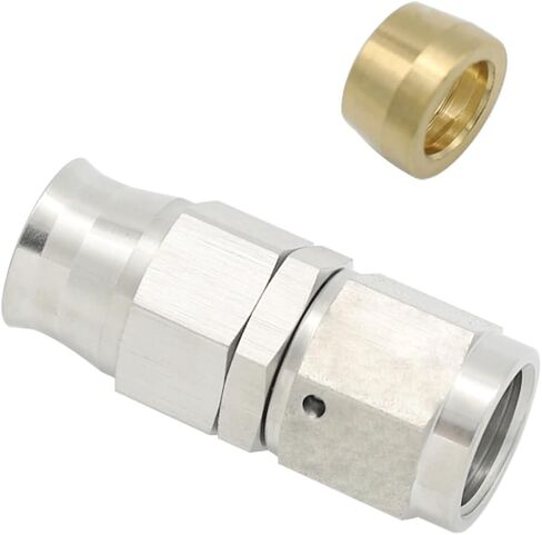 KRD PERFORMANCE Stainless Steel Straight Brake Clutch Fitting 3AN 3/8" x 24 Swivel Female Thread to AN3 PTFE Braided Hose End For Teflon Hose in Saudi Arabia