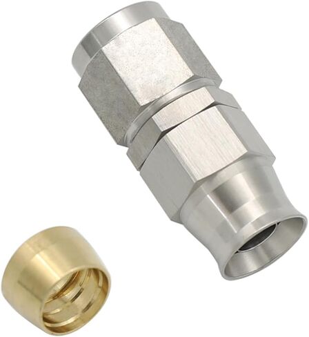 KRD PERFORMANCE Stainless Steel Straight Brake Clutch Fitting 3AN 3/8" x 24 Swivel Female Thread to AN3 PTFE Braided Hose End For Teflon Hose in Saudi Arabia