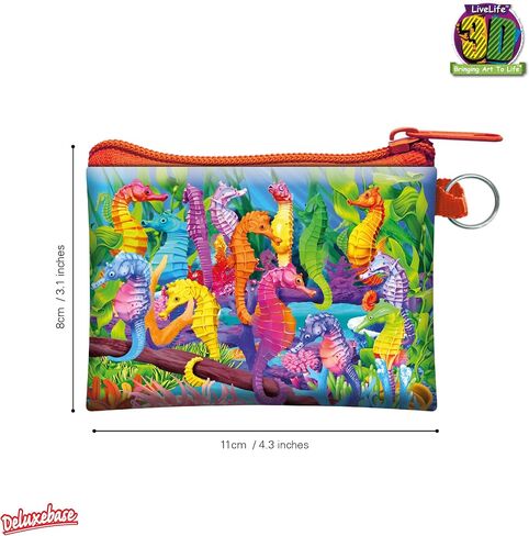 3D LiveLife Coin Purse - Baby Orangutan from Deluxebase. Lenticular 3D Monkey Purse. Cash, Coin and Card Holder with Secure Zip Featuring Artwork Licensed from Renowned Artist David Penfound in Saudi Arabia