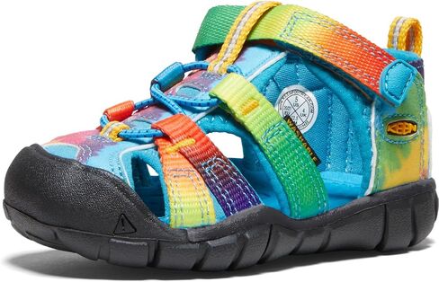 KEEN Kids Seacamp 2 CNX Closed Toe Sandals, Papaya Punch/Marina, 6 US Unisex Toddler in Kuwait