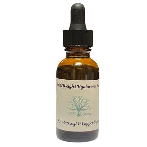 Facial Serum Hyaluronic Acid Multi Weight + B5, Matrixyl & Copper Peptide1oz.