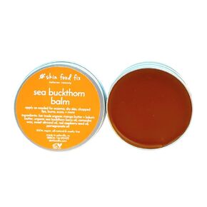 Sea Buckthorn Balm Eczema, Psoriasis Salve dry or cracked skin, Sun burn, Sun Damage Spots, Brown Spots on face, Safe for baby child rash, 2 oz tin, handmade USA, Cold Pressed Organic Vegan