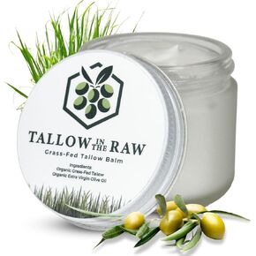 Handmade 100% Organic Grass-Fed Tallow Skin Balm & Organic Bulgarian Lavender (2oz) | Full Body & Face Moisturizer | Whipped & Organic Balm in Saudi Arabia