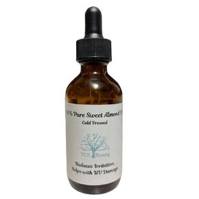 100% Pure Sweet Almond Oil – Cold Pressed for Natural Nourishment -Face, Hair, Skin - 2 oz.