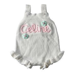 Personalized Baby Girl Romper, Bubble Romper Birthday Outfit, Embroidered Name Baby Romper, Baby Summer Outfit, Baby Gifts, Gift for Girls, Newborn Gift