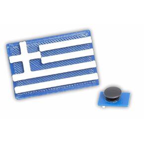 Greek Flag Shoe Charm, Celebrate Greek Heritage, Made in USA