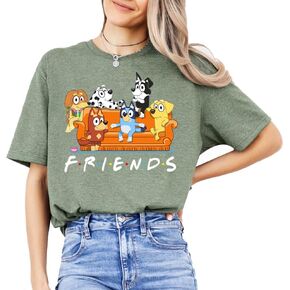 Friends T-Shirt Blue Dog Friends Shirt for Adults Youth & Toddlers