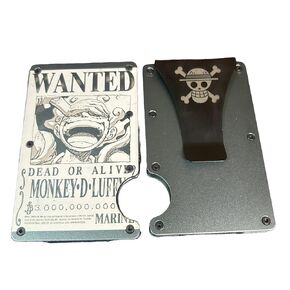Luffy Gear 5 Aluminum Wallet With Case Joy Boy RFID Blocking Wanted Poster