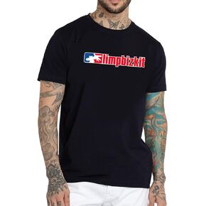Men Limp Rock Bizkit Minimalist Style Tour 2024 Shirts Retro 90s Fun Y2K Desing Music Fan Unisex T Shirt (XXL, Black)
