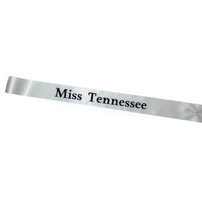 Miss Chose your State across the body pageant sash with adjustable pin closure (Miss Georgia)