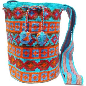 Large Wayuu Bag – Colombian Crochet Tote Mochila – Woven Tribal Crossbody Bag – Boho Shoulder Purse – Beach Bag – Indigenous Art – Gift Ready
