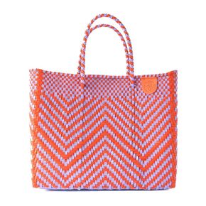 Positano Medium Woven Crossbody Bag – Resort Collection | Recycled Plastic | Artisan Handmade in Mexico | Adjustable Strap, Mesh Pouch, Water-Resistant, Eco-Friendly Travel Purse