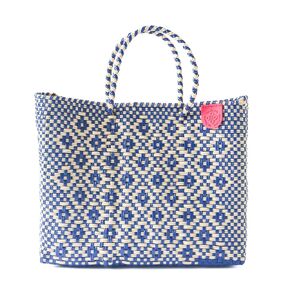 Mixte Medium Woven Crossbody Bag – Resort Collection | Recycled Plastic | Artisan Handmade in Mexico | Adjustable Strap, Mesh Pouch, Water-Resistant, Eco-Friendly Travel Purse