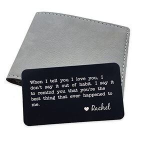 Personalized wallet card, Custom wallet insert card/Laser engraved or color printed, wallet card insert, personalized message card, wallet insert, metal wallet card