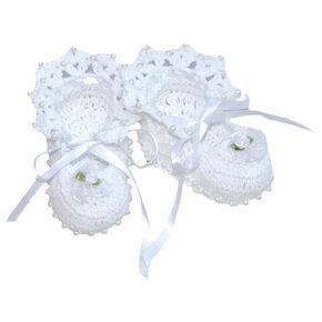 Crochet Christening Baby Girl Shoes