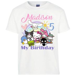 Personalized shirt for birthday girls Hello, add name and age, family matching birthday girls