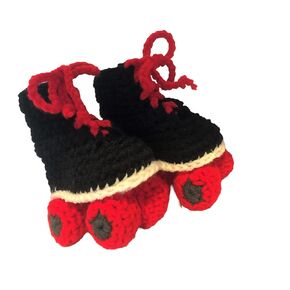 Racing Style Roller Skate baby booties (Teal)
